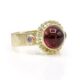 RG-9215-Gouden-ring-met-roze-toermalijn-en-blauwe-diamant-overview
