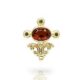 BR-3001-Gouden-brochepin-met-vuurcitrien-en-groene-diamant-overview-2