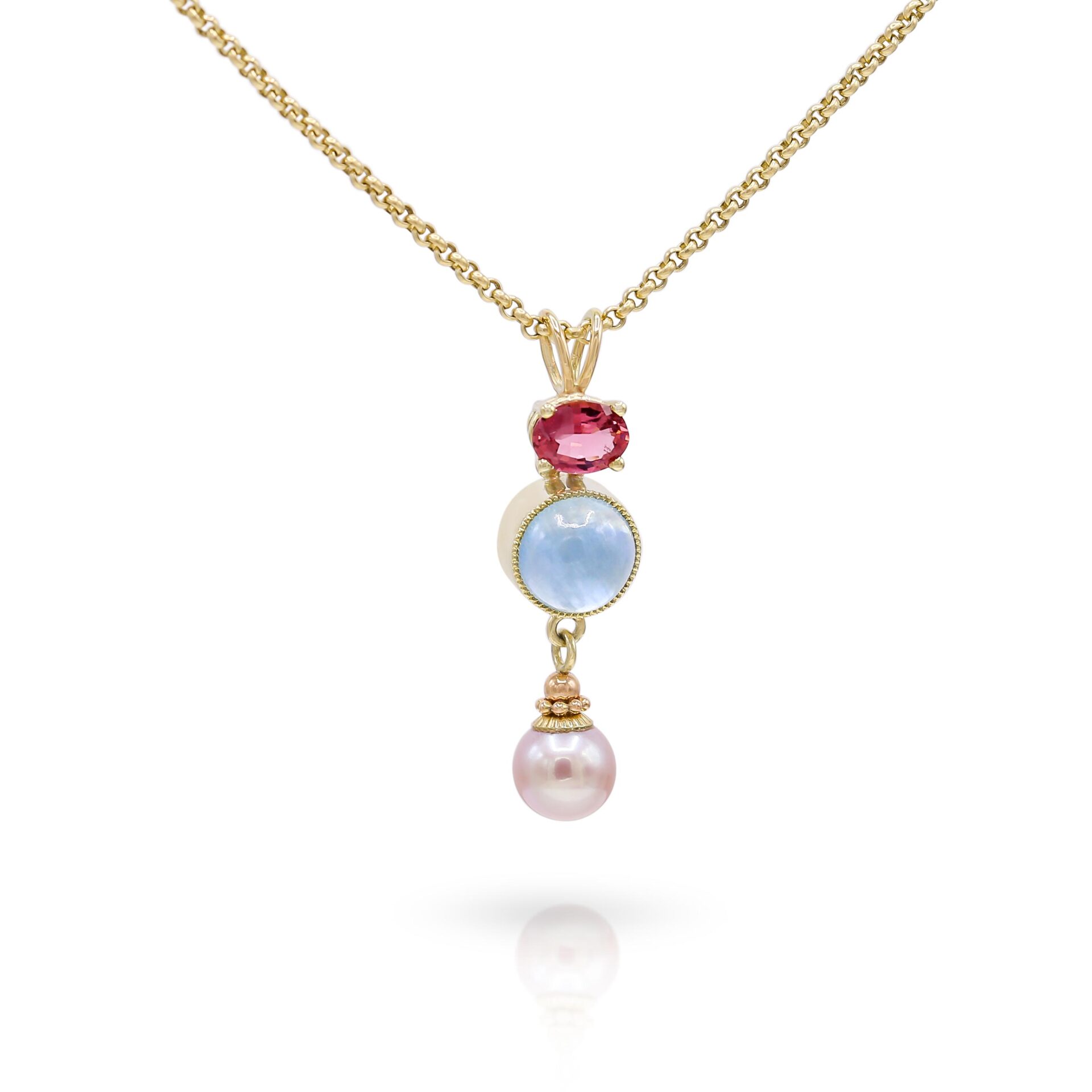 HS-3392-Gouden-hanger-met-aquamarijn,-roze-toermalijn-en-zoetwaterparel-mobiel