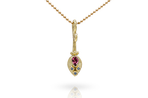 HS-3402-Gouden-hanger-met-druppelvormige-toermalijn-en-blauwe-diamant-overview