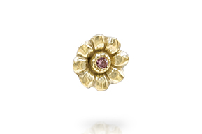 BR-3010-Gouden-bloemvormige-brochepin-met-roze-diamant-overview